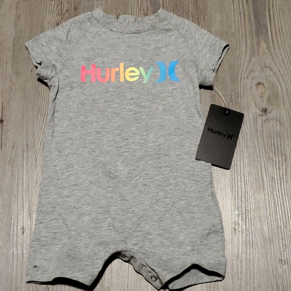Hurley | Baby Romper Summer Outfit | Grey | NWT